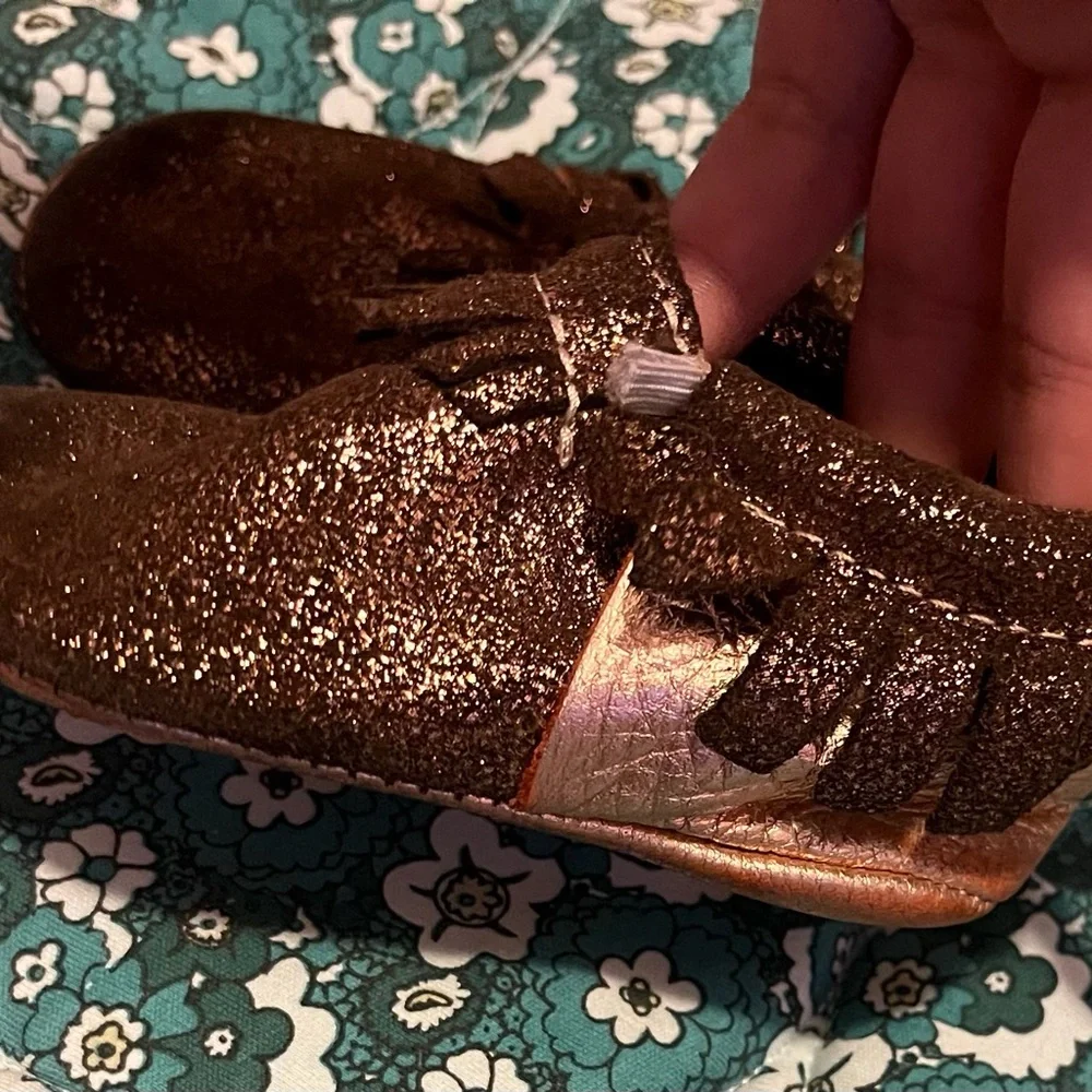 Freshly Picked 5c Brown Glitter Moccasins